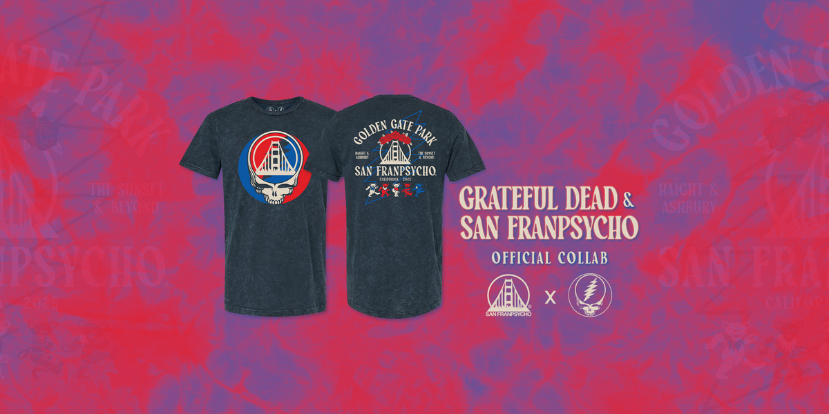 Grateful Dead Tシャツ サンフランシスコ Grateful Dead San Francisco Bridge T-Shirt | Mens Crater Dyed®