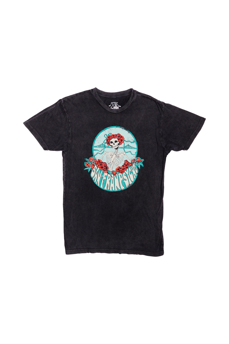 Immerse yourself in the San Francisco vibe with our Grateful Bones Mineral Wash Tee. This striking tee showcases a bold graphic of a skeleton, roses, and the words "Grateful Bones," all crafted on soft airlume cotton for unmatched comfort and style. Combining edge with elegance, it's the ultimate wardrobe addition.