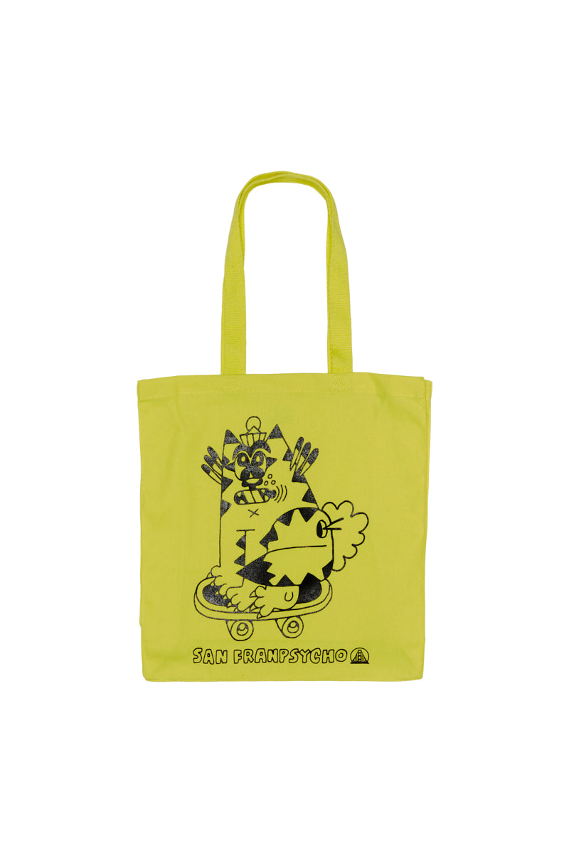 kitty poof tote bag
