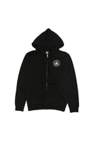 The Battle Cat Zip-Up Hoodie, a unisex cotton-poly blend, features a small white Ferris Plock graphic on the left chest. It combines style and functionality with a hood and front pockets.