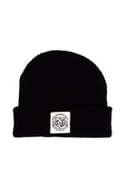 The Bear Essentials Black Beanie features a white patch with "San Francisco California" and a California bear graphic on the front—a must-have West Coast accessory.