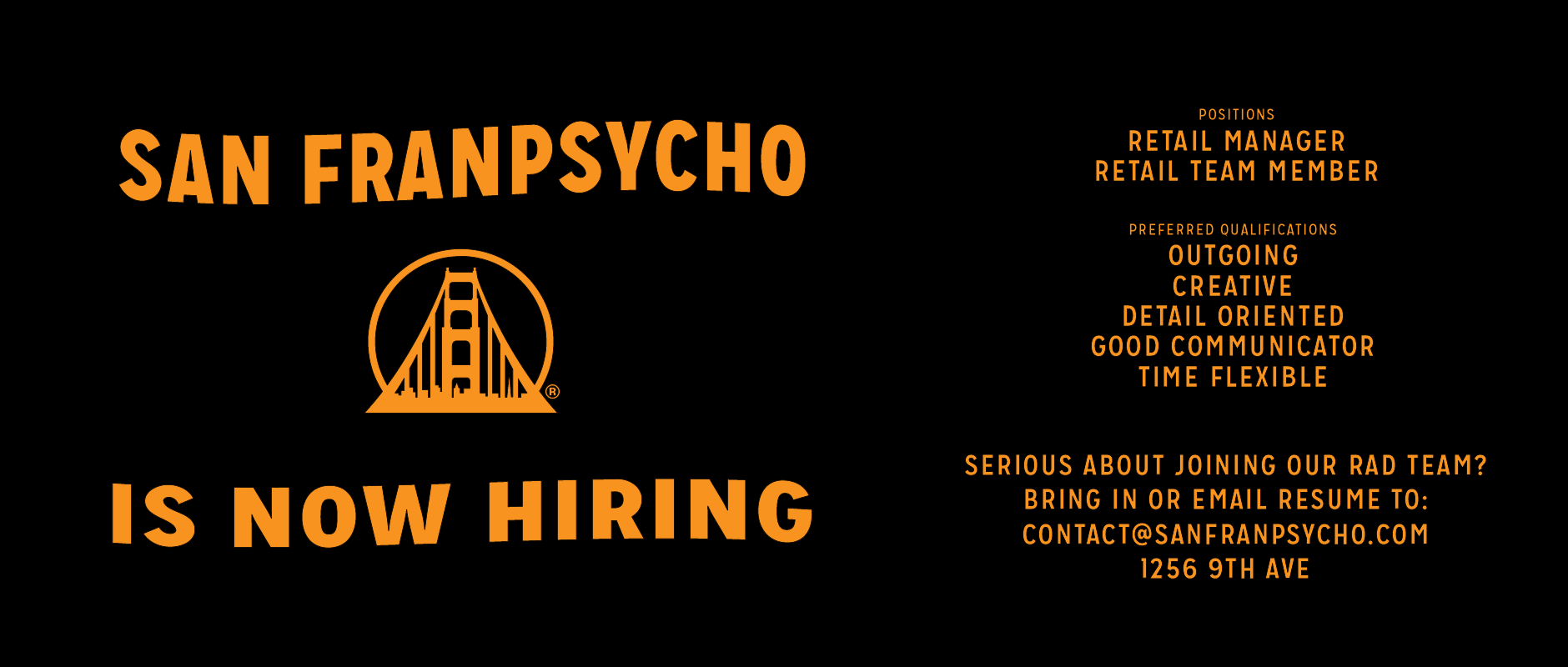 We're Hiring and WE WANT YOU!