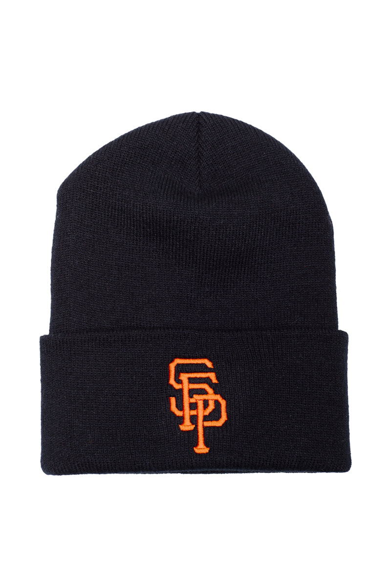 Psychos Logo Beanie, showcasing an orange SF logo on the front, is the softest choice for those who appreciate the sleek appearance of a black and orange beanie.