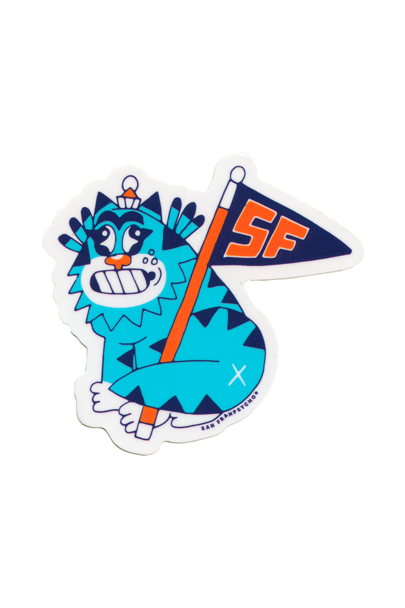 kitty flag sticker