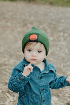 toddler wearing Forest Baby Beanie w/Sutro
