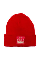 Red Kids Beanie w/ Red/Gold Logo Patch
