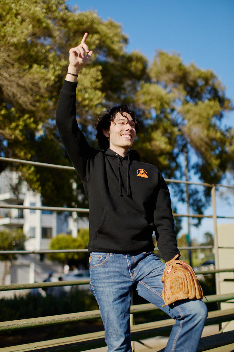 『COKEHAD HIPSTERS』HOW FAR WILL YOU GO!? Men's Baggy Cinch Studded New York City Graphic Hoodie