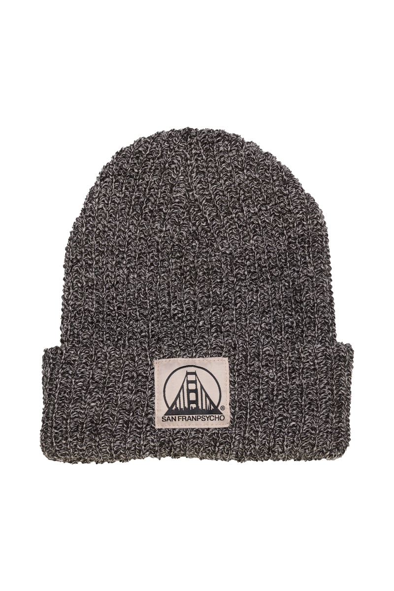 Meet the softest beanie youll ever wear—our Zebra Lumberjack Beanie with a natural and black logo. This gray knit masterpiece featuring a front logo patch is crafted from 100% acrylic for ultimate comfort and style.
