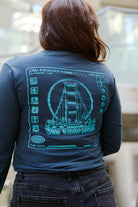 3D Logo Long Sleeve in dark blue with a teal Golden Gate Bridge and San Francisco skyline graphic.