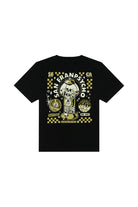 Black Women’s Quarter Cent Tee crop top featuring a graphic of a gumball machine containing a human skull.