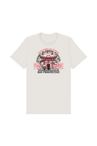 The Cherry Blossom Fest Tee features a red Torii gate and San Franpsycho, Northern California Oisom Fest text—perfect for celebrating San Francisco’s Cherry Blossom Festival.
